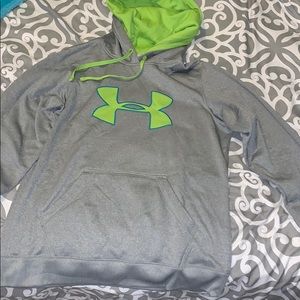Grey with Green Uber Armour Hoodie